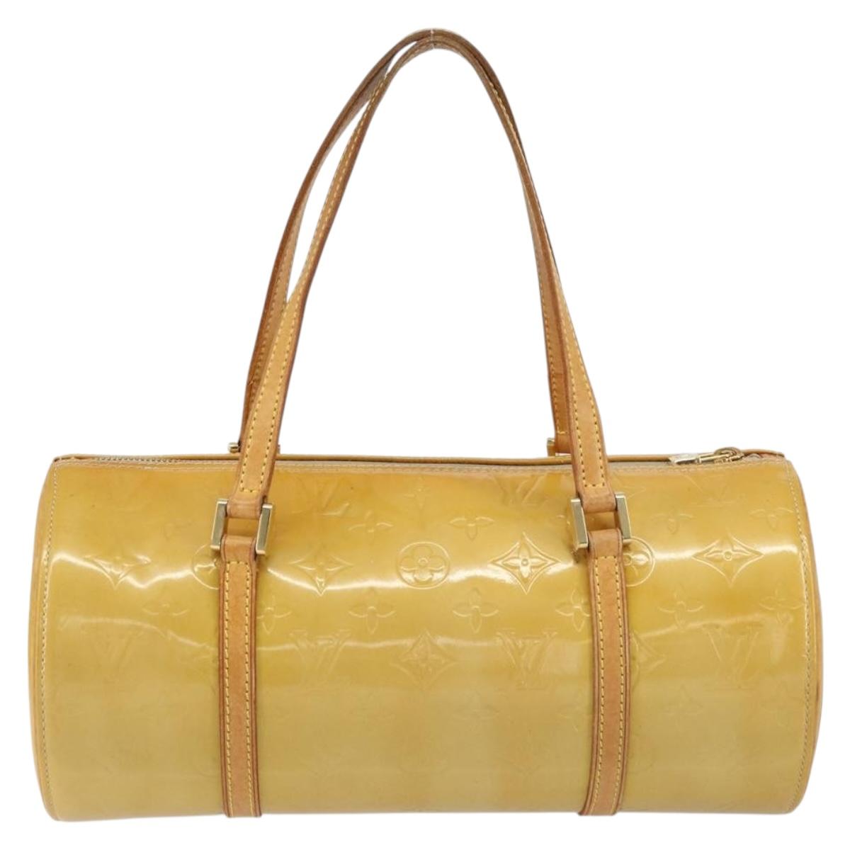 LOUIS VUITTON Monogram Vernis Bedford Hand Bag Beige M91006 LV Auth ka715