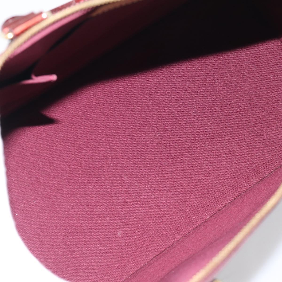 LOUIS VUITTON Monogram Vernis Alma PM Bag Rouge Favist M91691 LV Auth ka7152