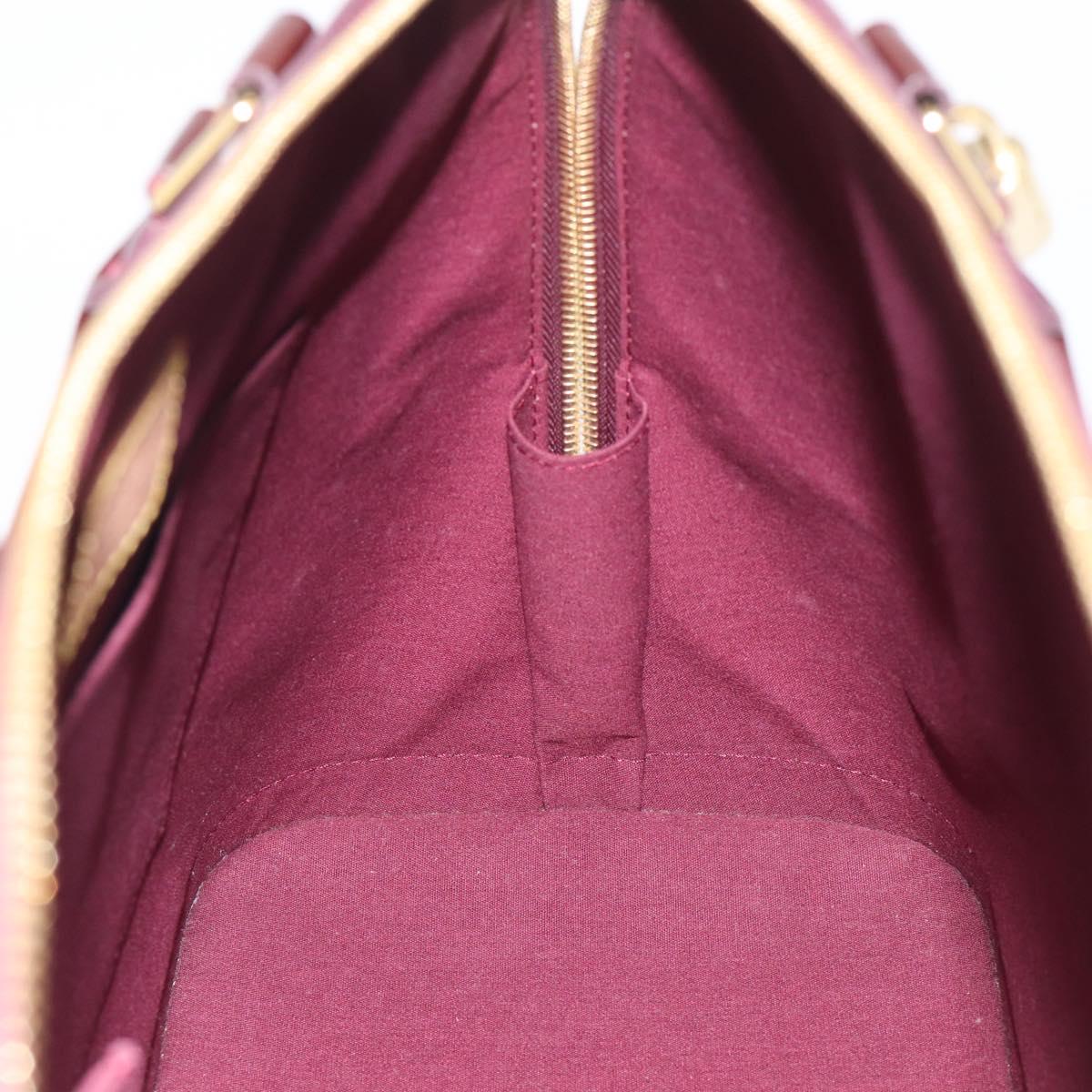 LOUIS VUITTON Monogram Vernis Alma PM Bag Rouge Favist M91691 LV Auth ka7152