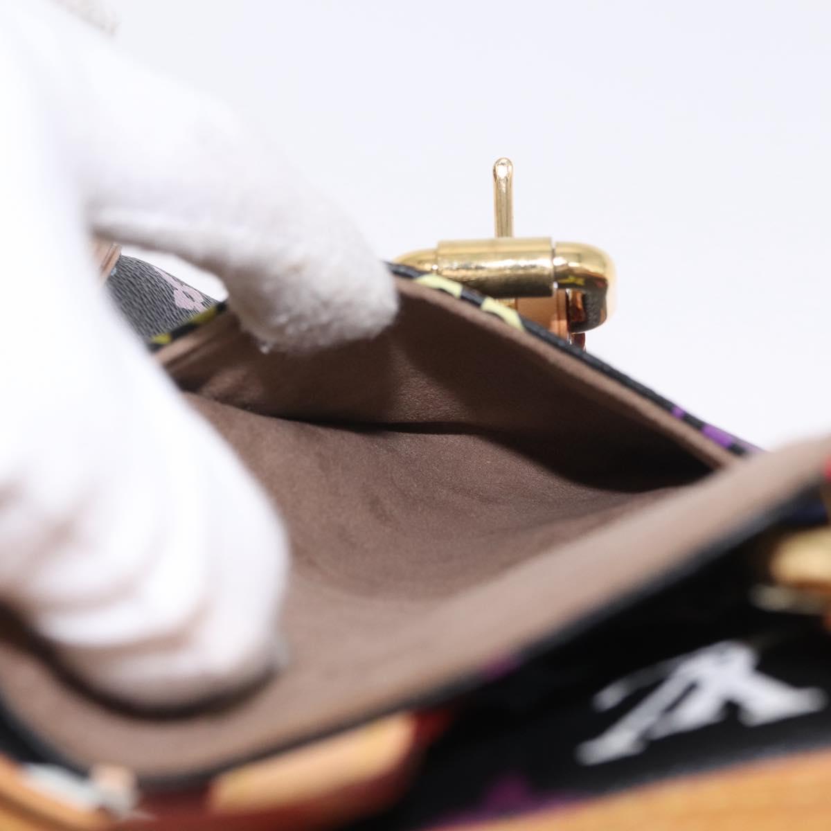 LOUIS VUITTON Monogram Multicolor Priscilla Bag Black M40097 LV Auth ka7154V