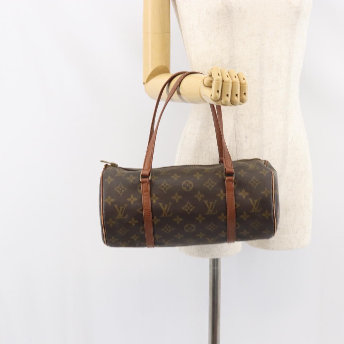 LOUIS VUITTON Monogram Papillon 30 Hand Bag M51385 LV Auth ka716