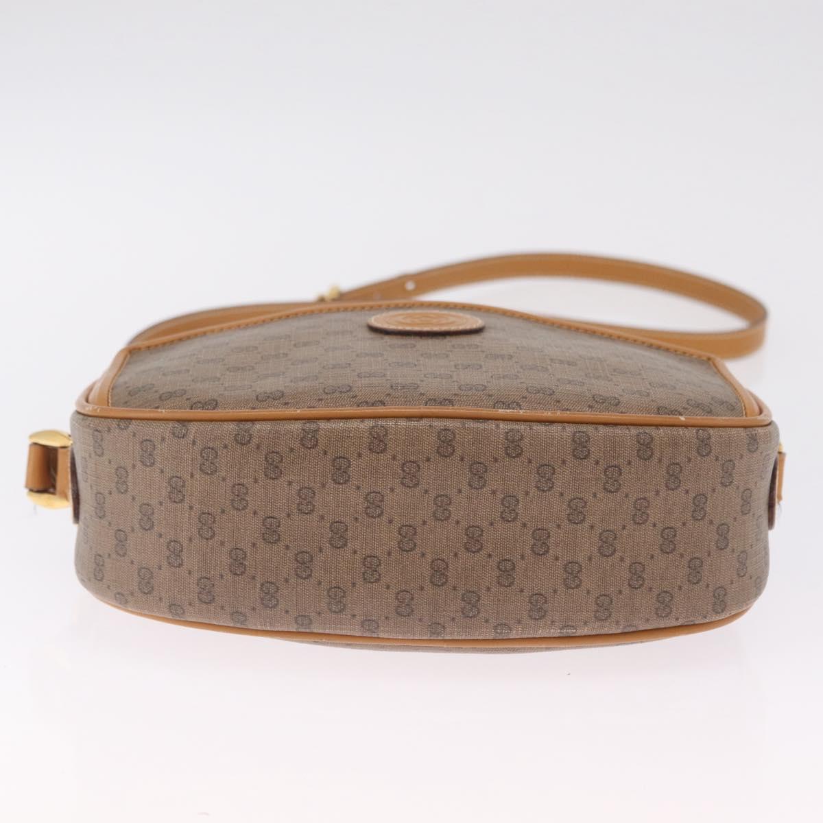 GUCCI Micro GG Supreme Shoulder Bag PVC Beige Gold 007 113 0115 Auth ka7162