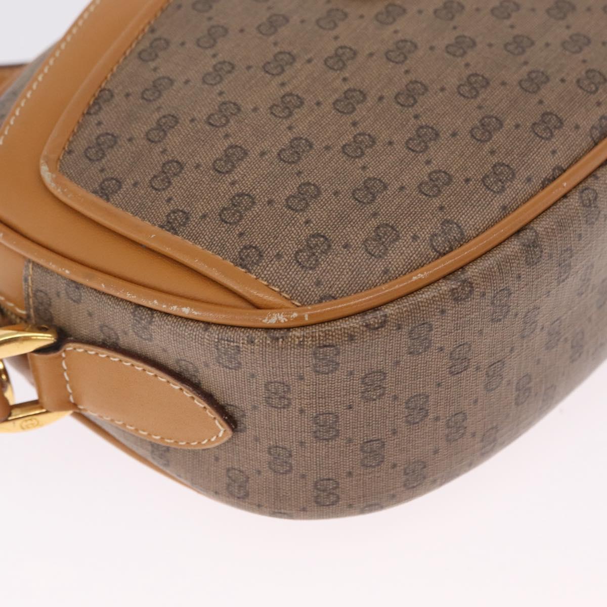 GUCCI Micro GG Supreme Shoulder Bag PVC Beige Gold 007 113 0115 Auth ka7162