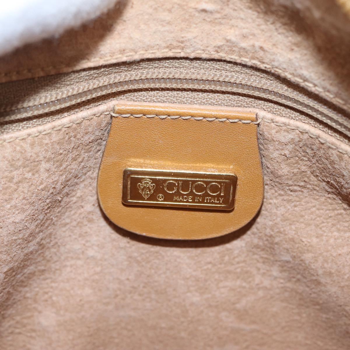 GUCCI Micro GG Supreme Shoulder Bag PVC Beige Gold 007 113 0115 Auth ka7162