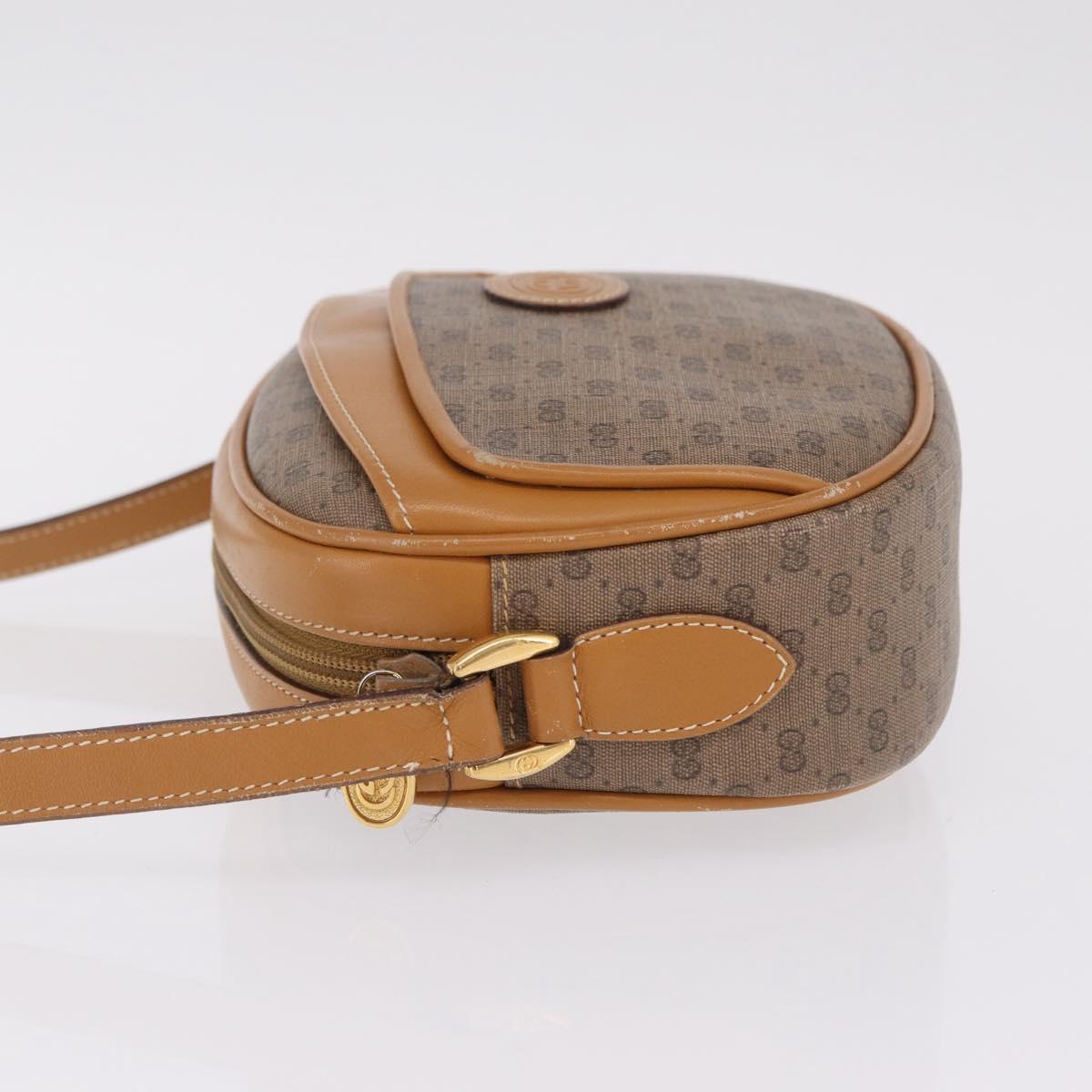 GUCCI Micro GG Supreme Shoulder Bag PVC Beige Gold 007 113 0115 Auth ka7162