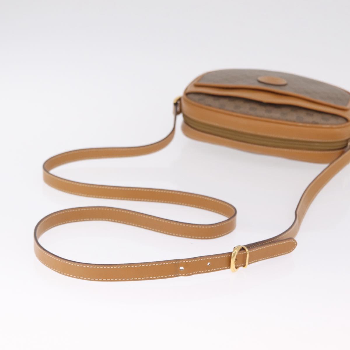 GUCCI Micro GG Supreme Shoulder Bag PVC Beige Gold 007 113 0115 Auth ka7162