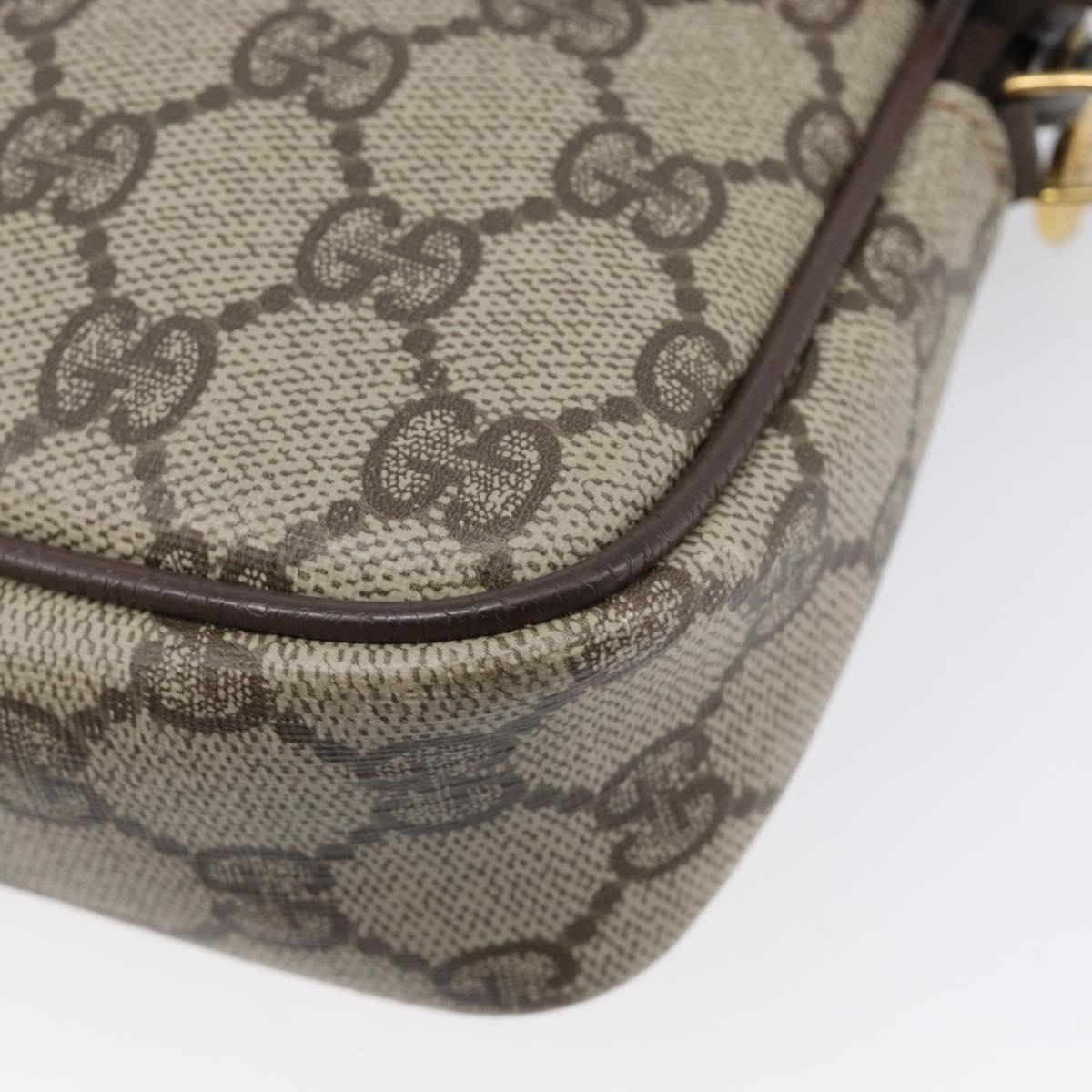 GUCCI GG Supreme Shoulder Bag PVC Beige Gold 97 02 068 Auth ka7165