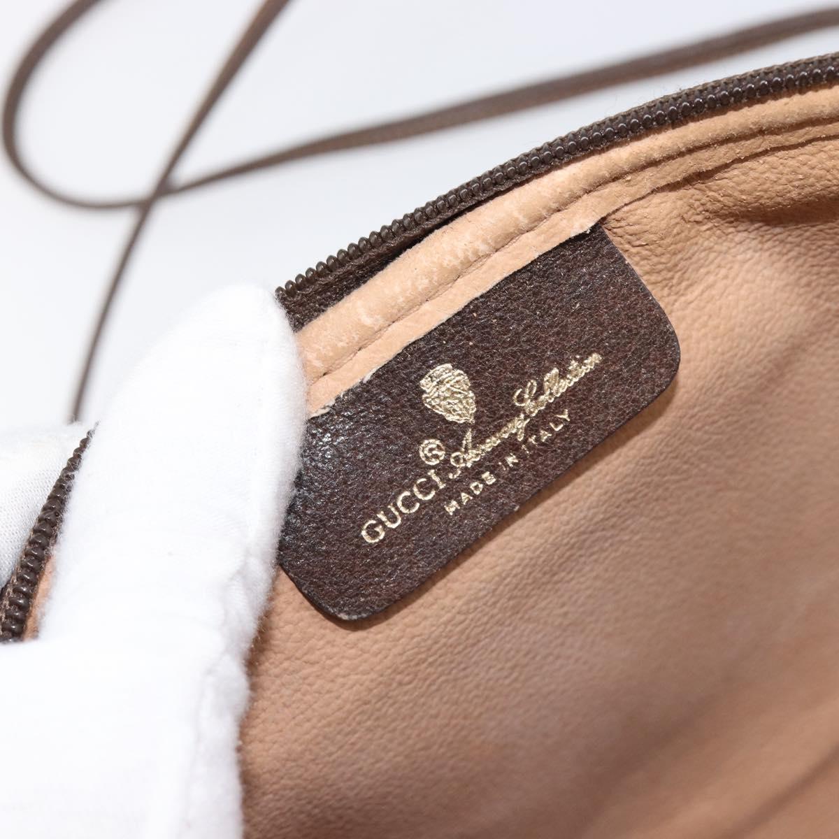 GUCCI GG Supreme Shoulder Bag PVC Beige Gold 97 02 068 Auth ka7165