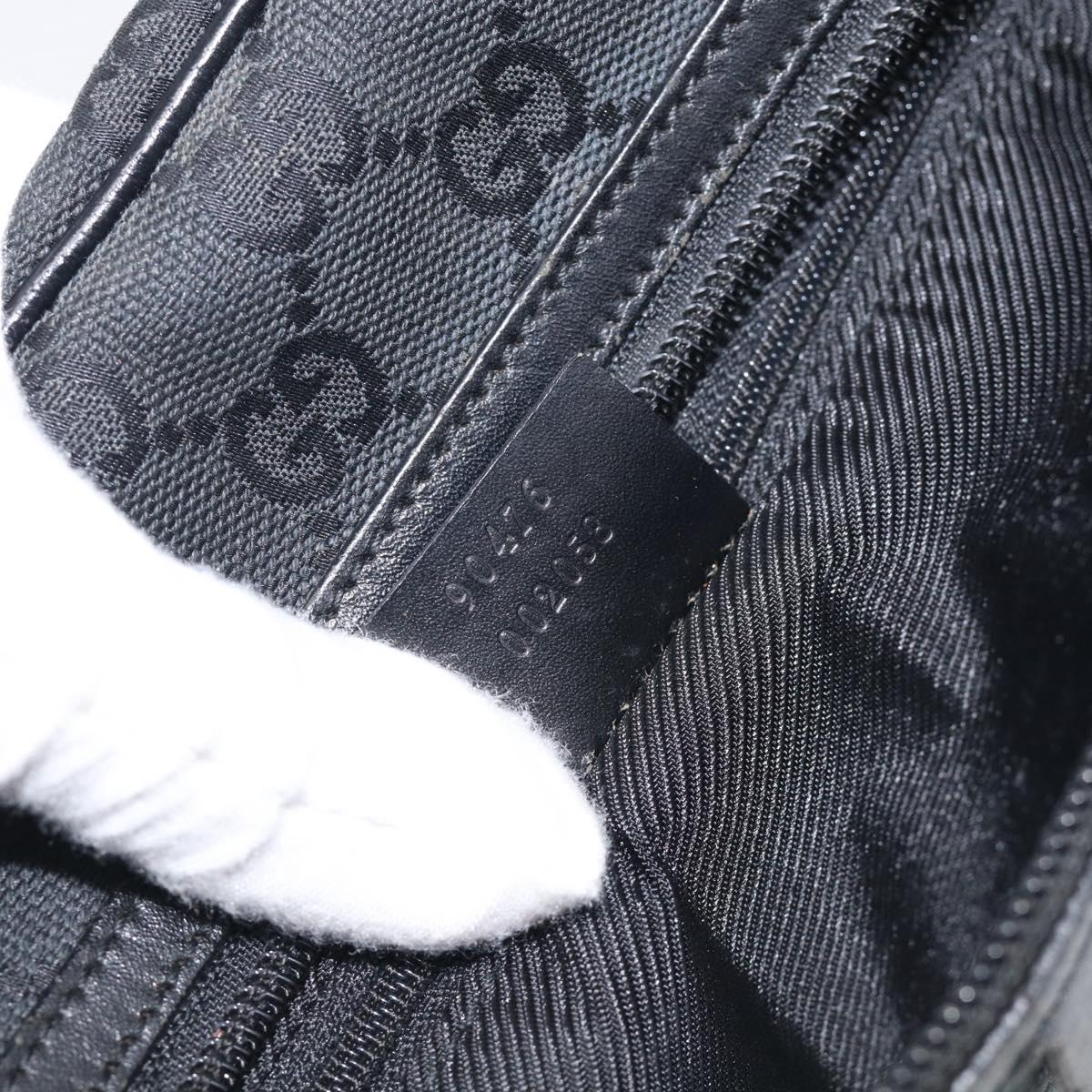 GUCCI GG Canvas Shoulder Bag Black Silver 90476 Auth ka7171A