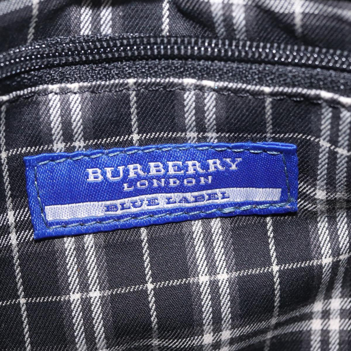 BURBERRY Shoulder Bag Leather Black Gold Auth ka7174