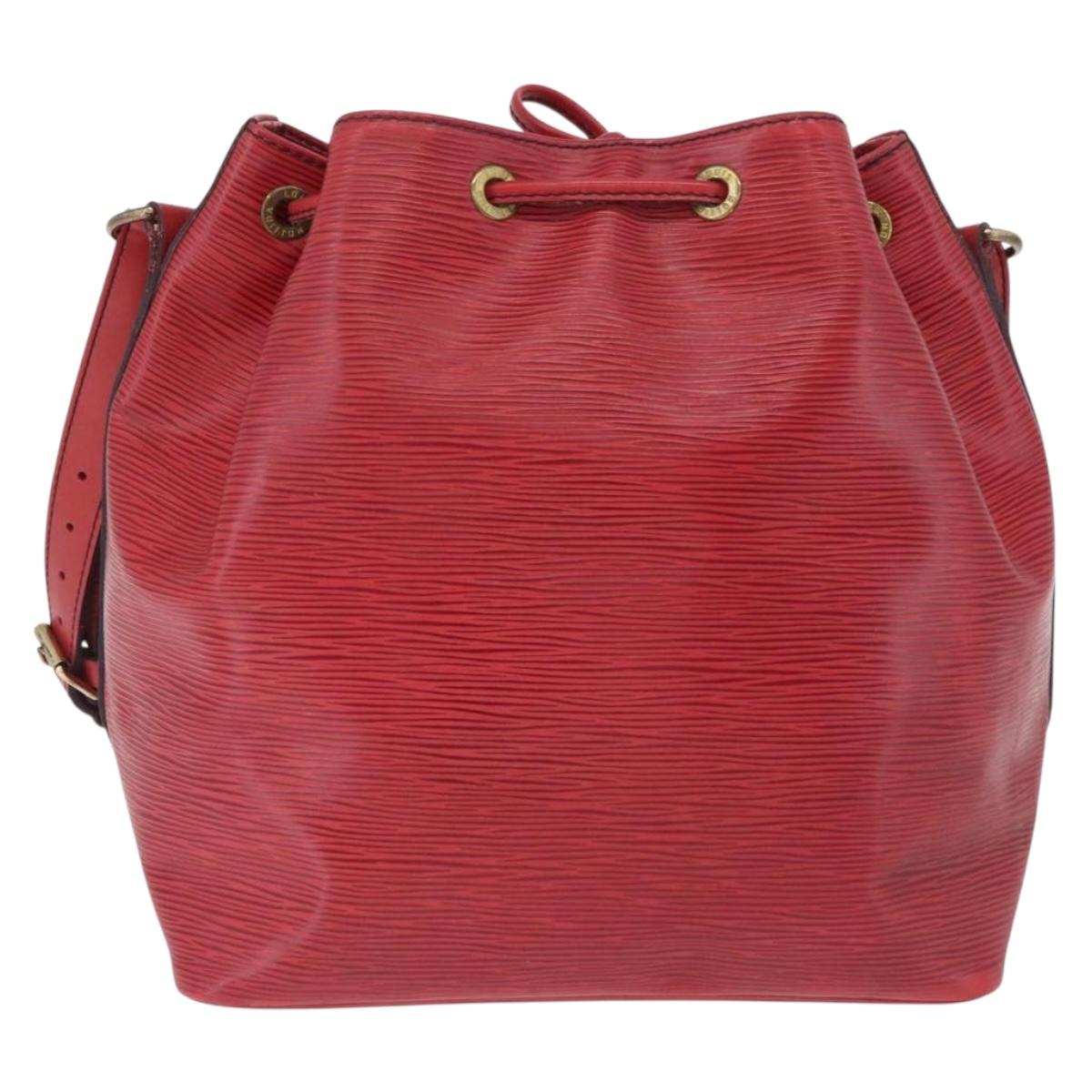LOUIS VUITTON Epi Petit Noe Shoulder Bag Red M44107 LV Auth ka7175
