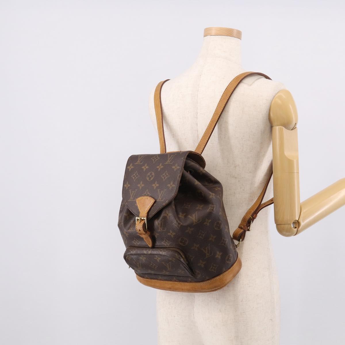 LOUIS VUITTON Monogram Montsouris MM Backpack M51136 LV Auth ka7178