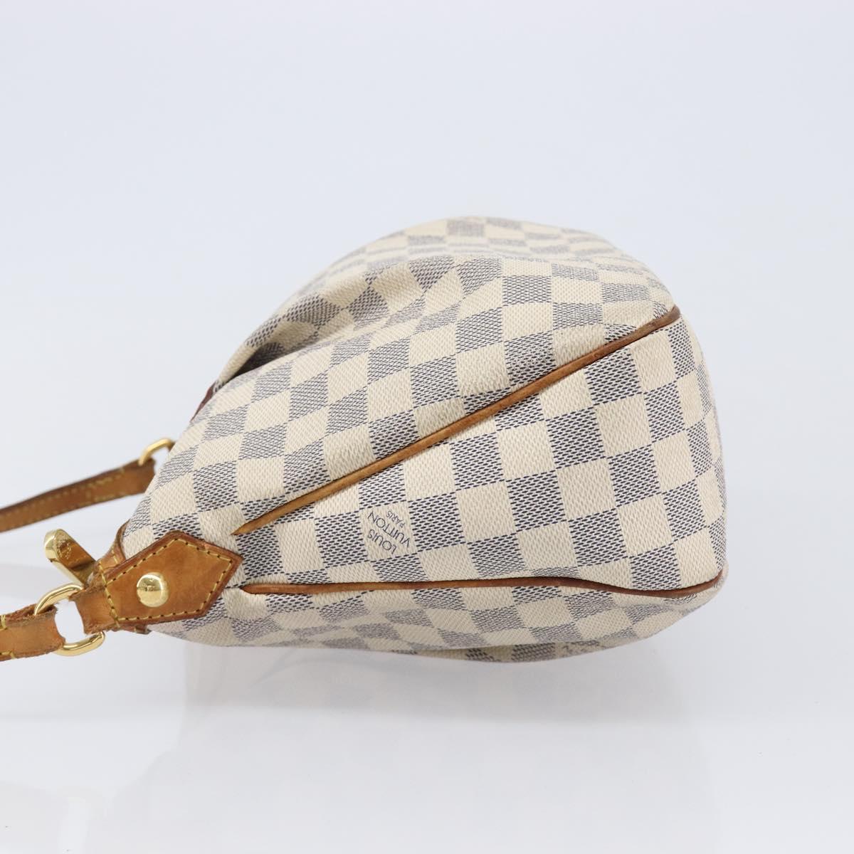LOUIS VUITTON Damier Azur Siracusa PM Shoulder Bag N41113 LV Auth ka7184