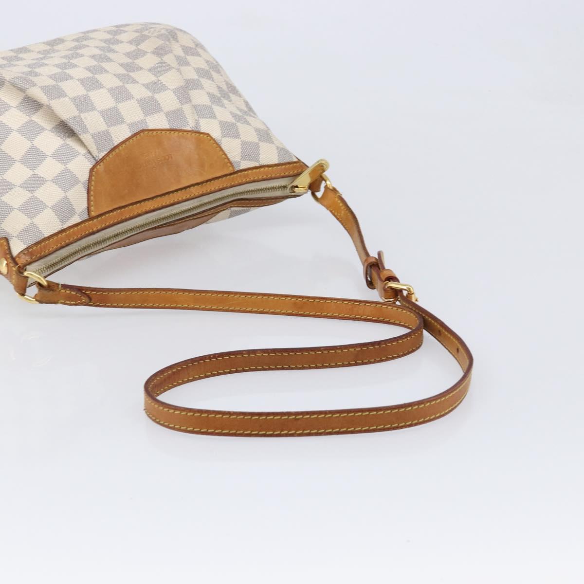LOUIS VUITTON Damier Azur Siracusa PM Shoulder Bag N41113 LV Auth ka7184