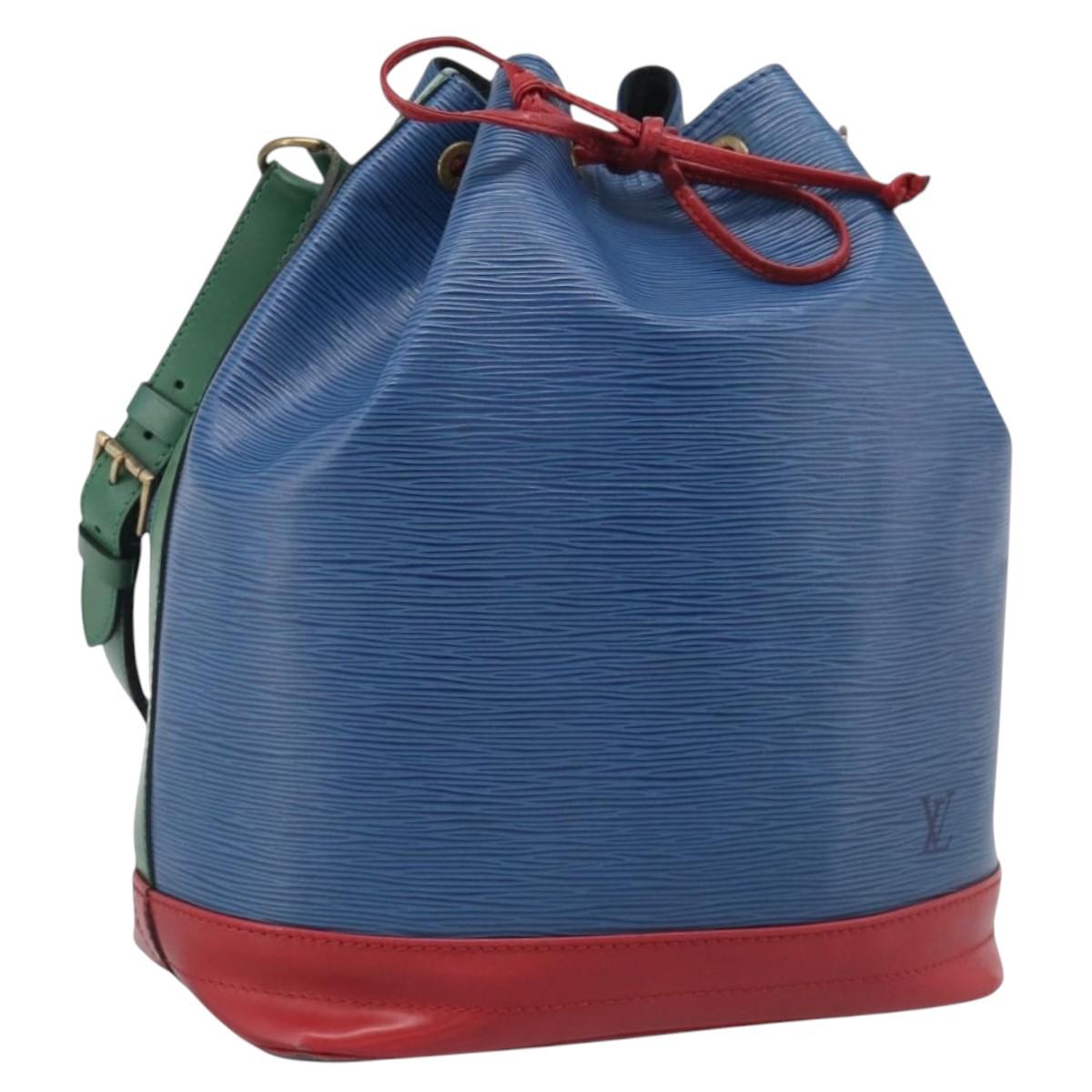 LOUIS VUITTON Epi Tricolor Noe Shoulder Bag Blue Red Green M44082 LV Auth ka7196