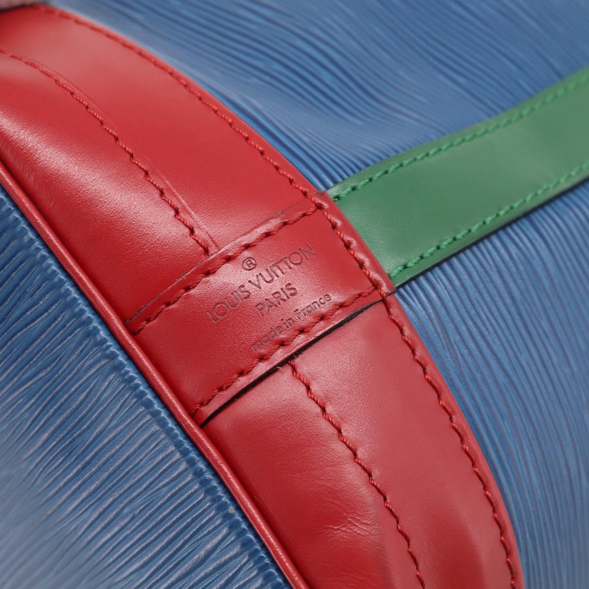 LOUIS VUITTON Epi Tricolor Noe Shoulder Bag Blue Red Green M44082 LV Auth ka7196