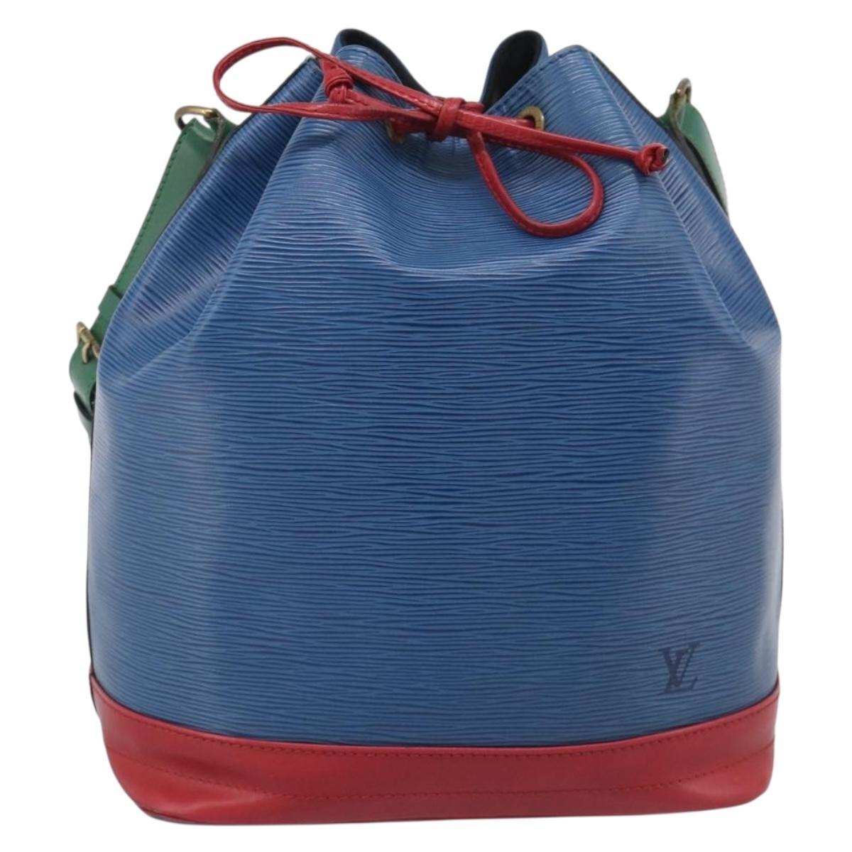 LOUIS VUITTON Epi Tricolor Noe Shoulder Bag Blue Red Green M44082 LV Auth ka7196