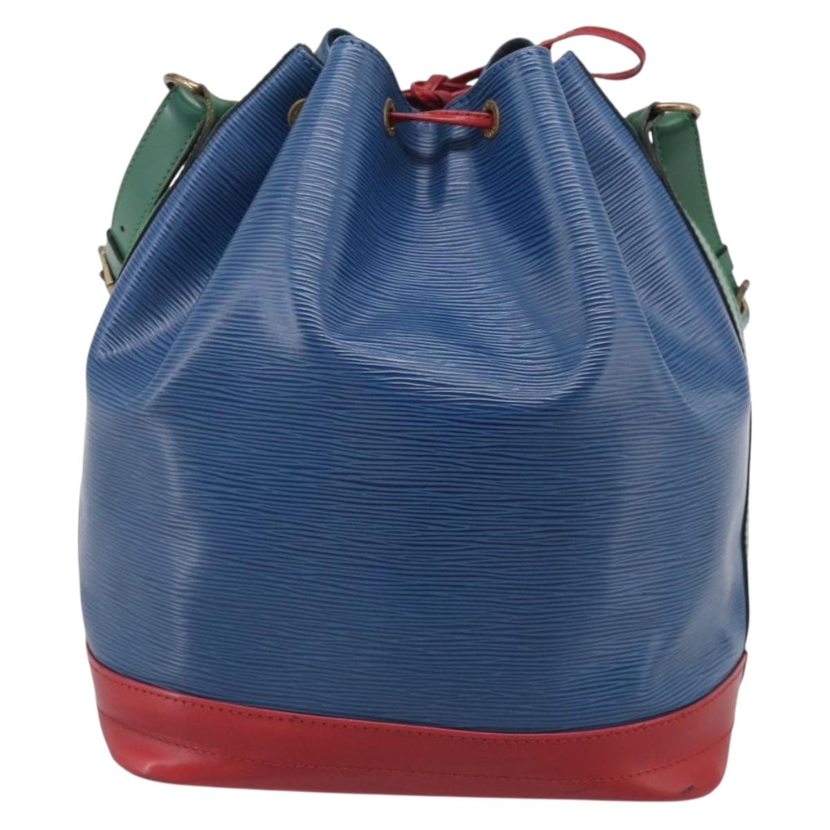 LOUIS VUITTON Epi Tricolor Noe Shoulder Bag Blue Red Green M44082 LV Auth ka7196