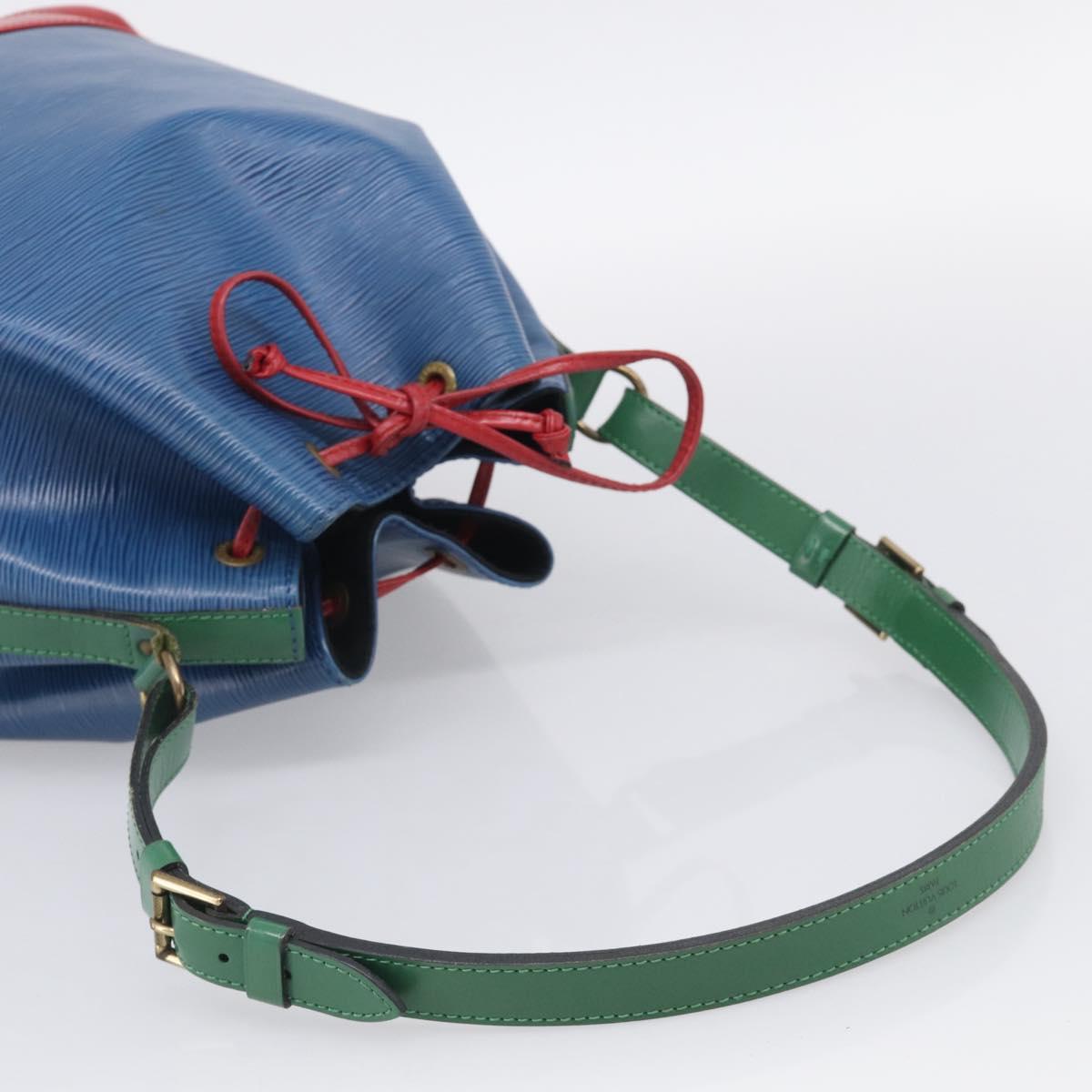 LOUIS VUITTON Epi Tricolor Noe Shoulder Bag Blue Red Green M44082 LV Auth ka7196