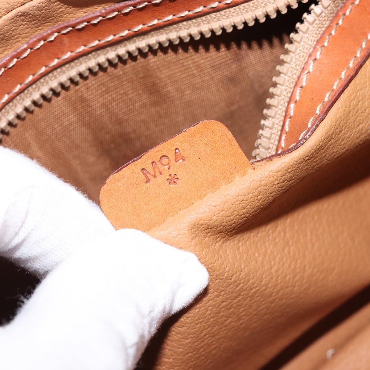 CELINE Macadam Canvas Shoulder Bag PVC Leather Brown Gold Auth ka7203