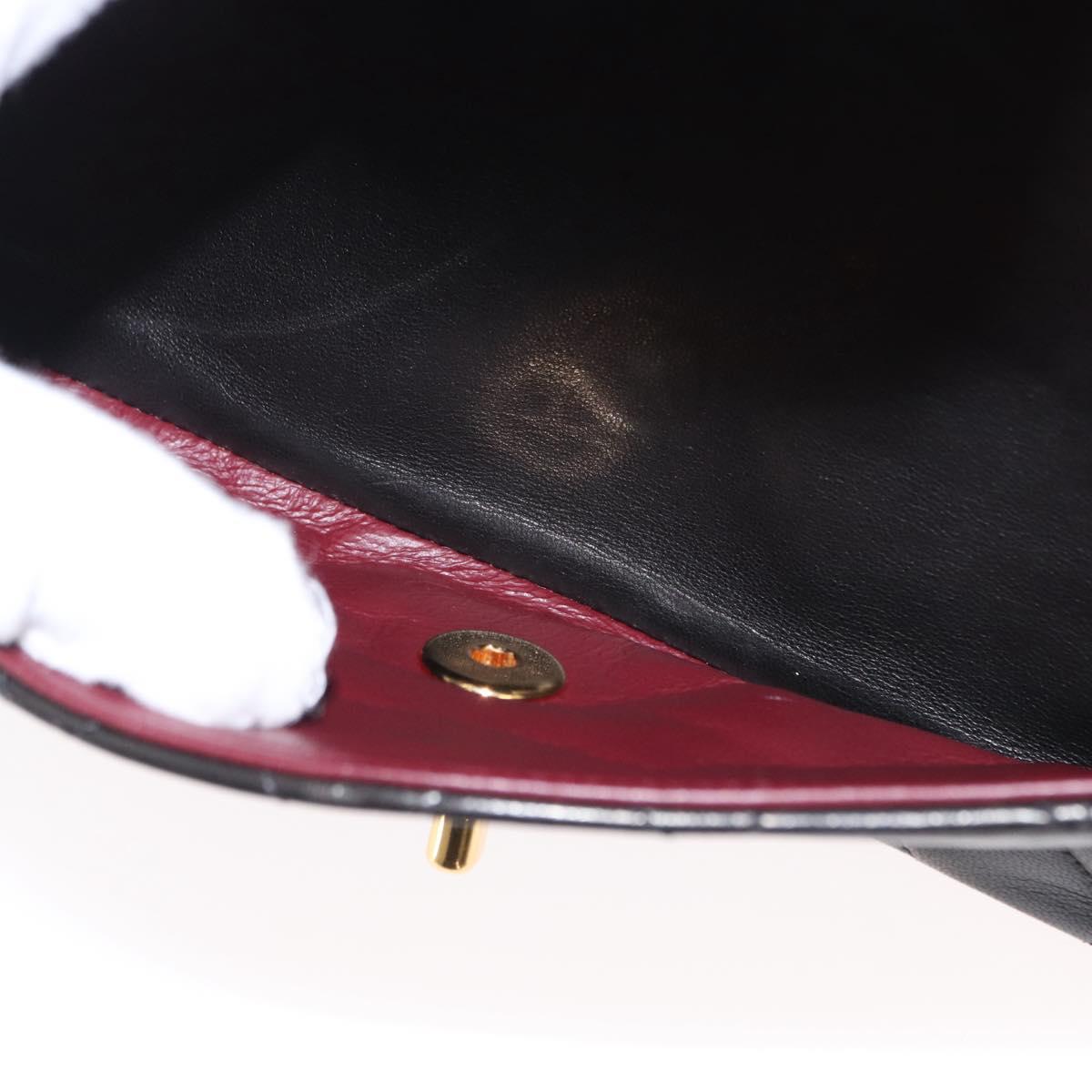 CHANEL Matelasse 25 Double Flap Chain Shoulder Bag Lamb Skin Gold CC Auth ka720SV