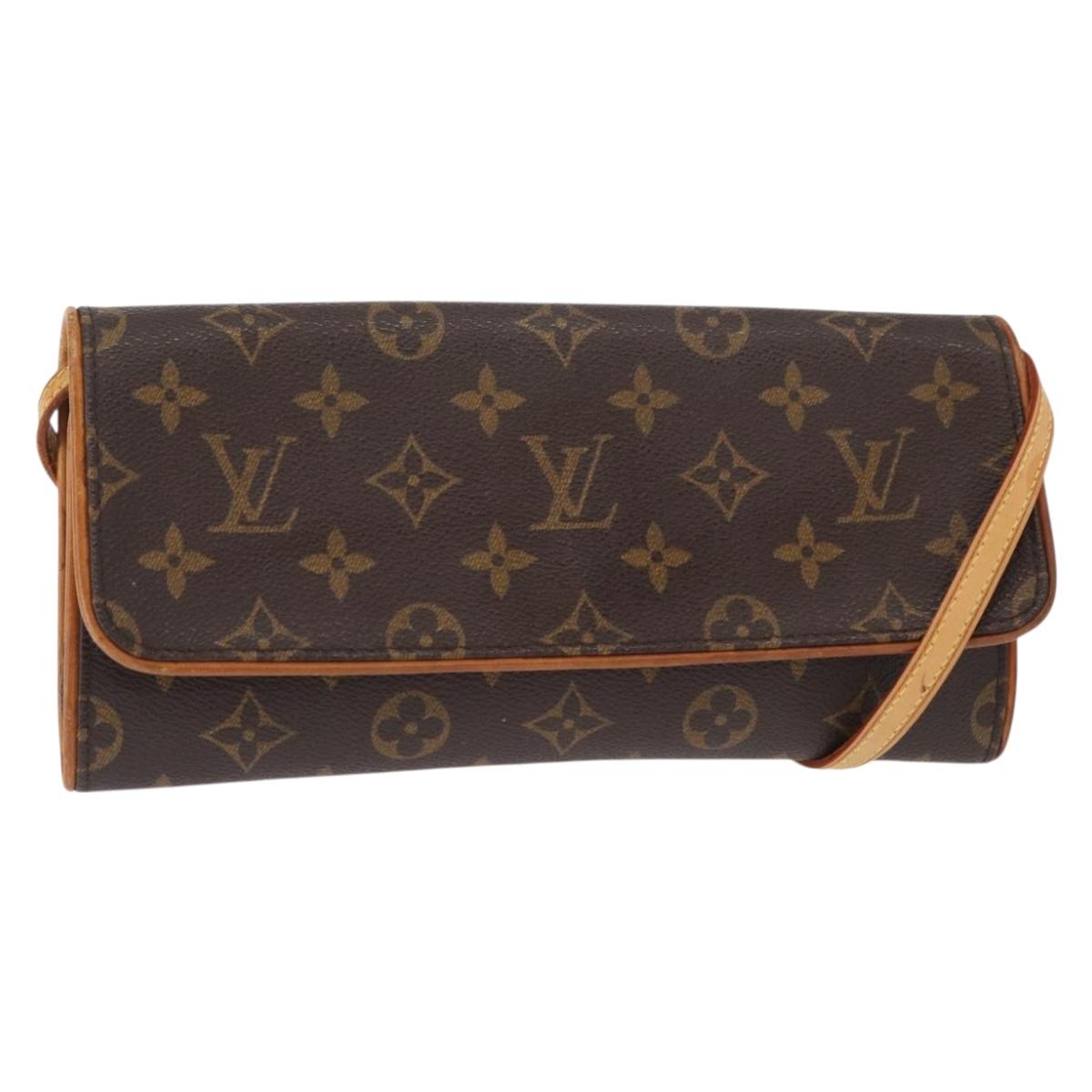 LOUIS VUITTON Monogram Pochette Twin GM Shoulder Bag M51852 LV Auth ka721