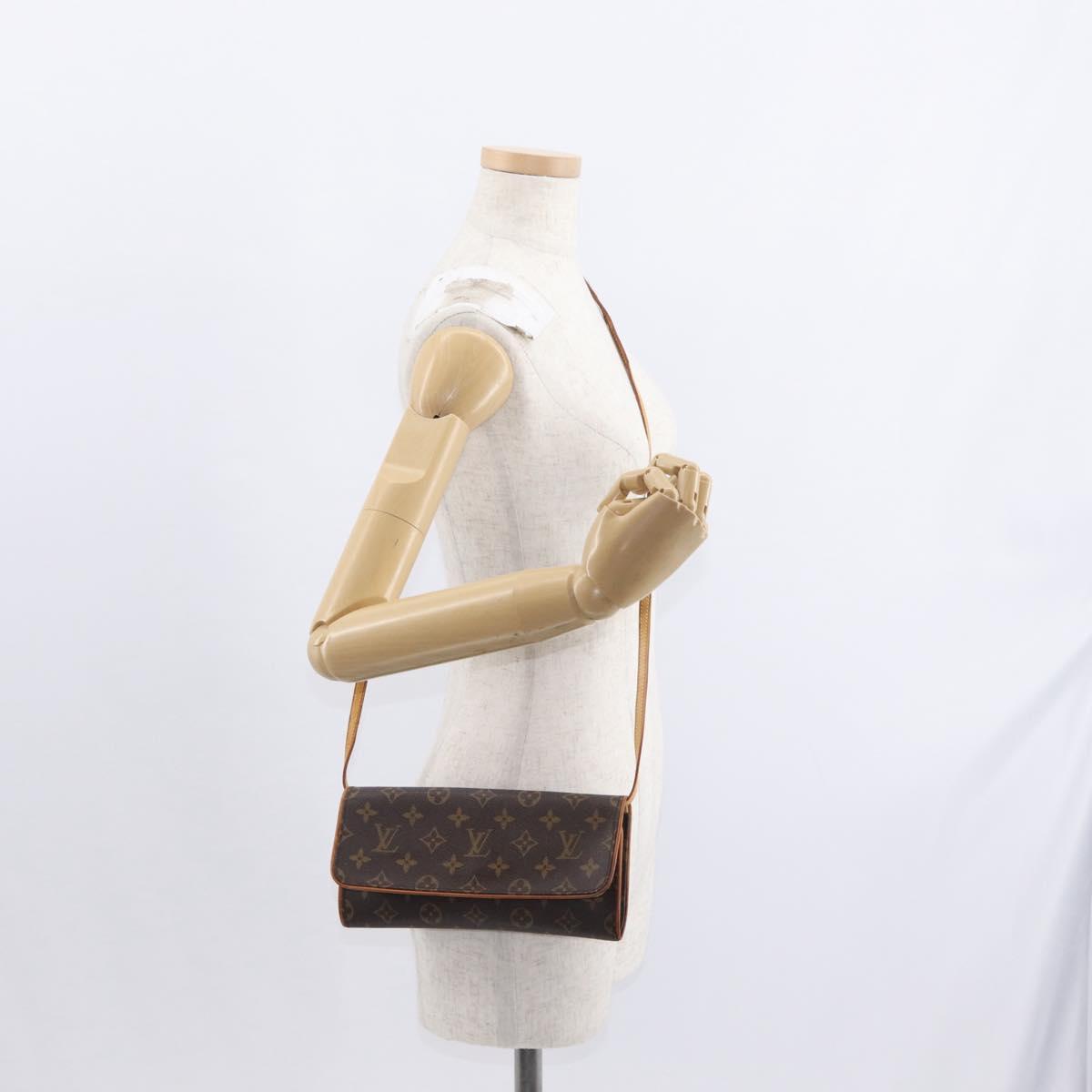 LOUIS VUITTON Monogram Pochette Twin GM Shoulder Bag M51852 LV Auth ka721