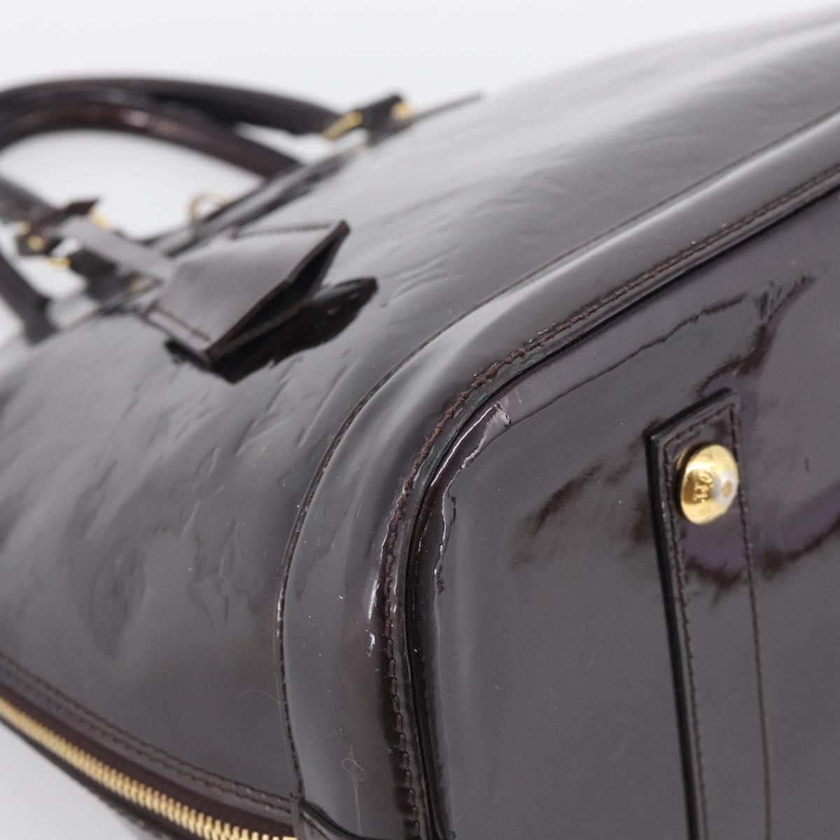 LOUIS VUITTON Monogram Vernis Alma GM Hand Bag Amarante M93595 LV Auth ka7224