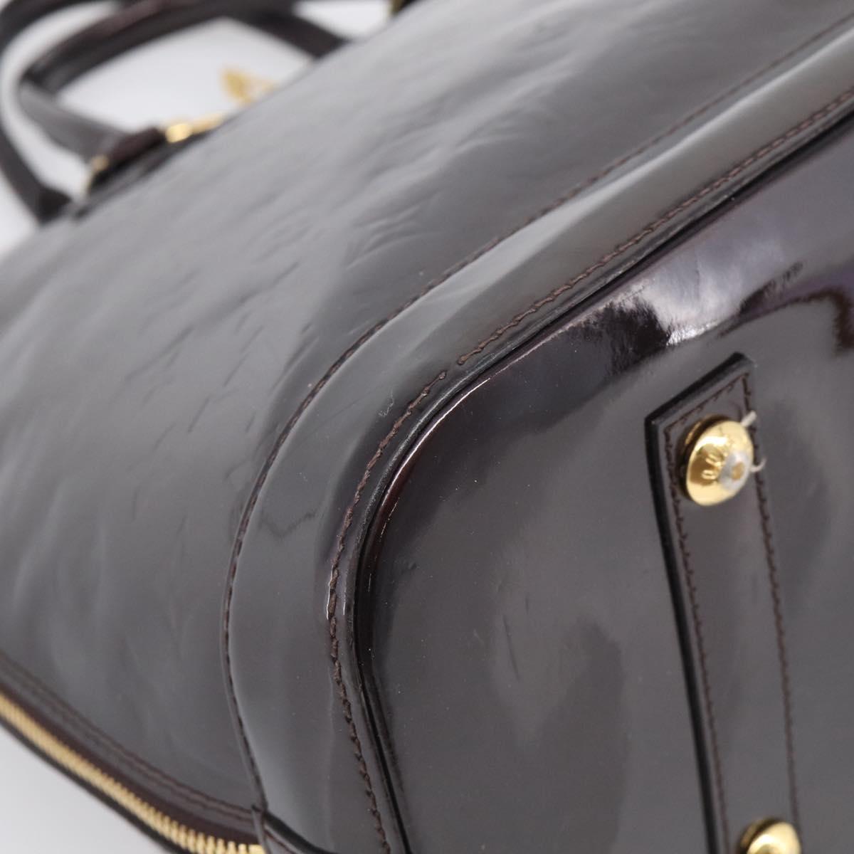 LOUIS VUITTON Monogram Vernis Alma GM Hand Bag Amarante M93595 LV Auth ka7224