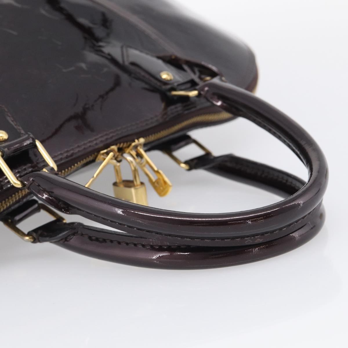 LOUIS VUITTON Monogram Vernis Alma GM Hand Bag Amarante M93595 LV Auth ka7224