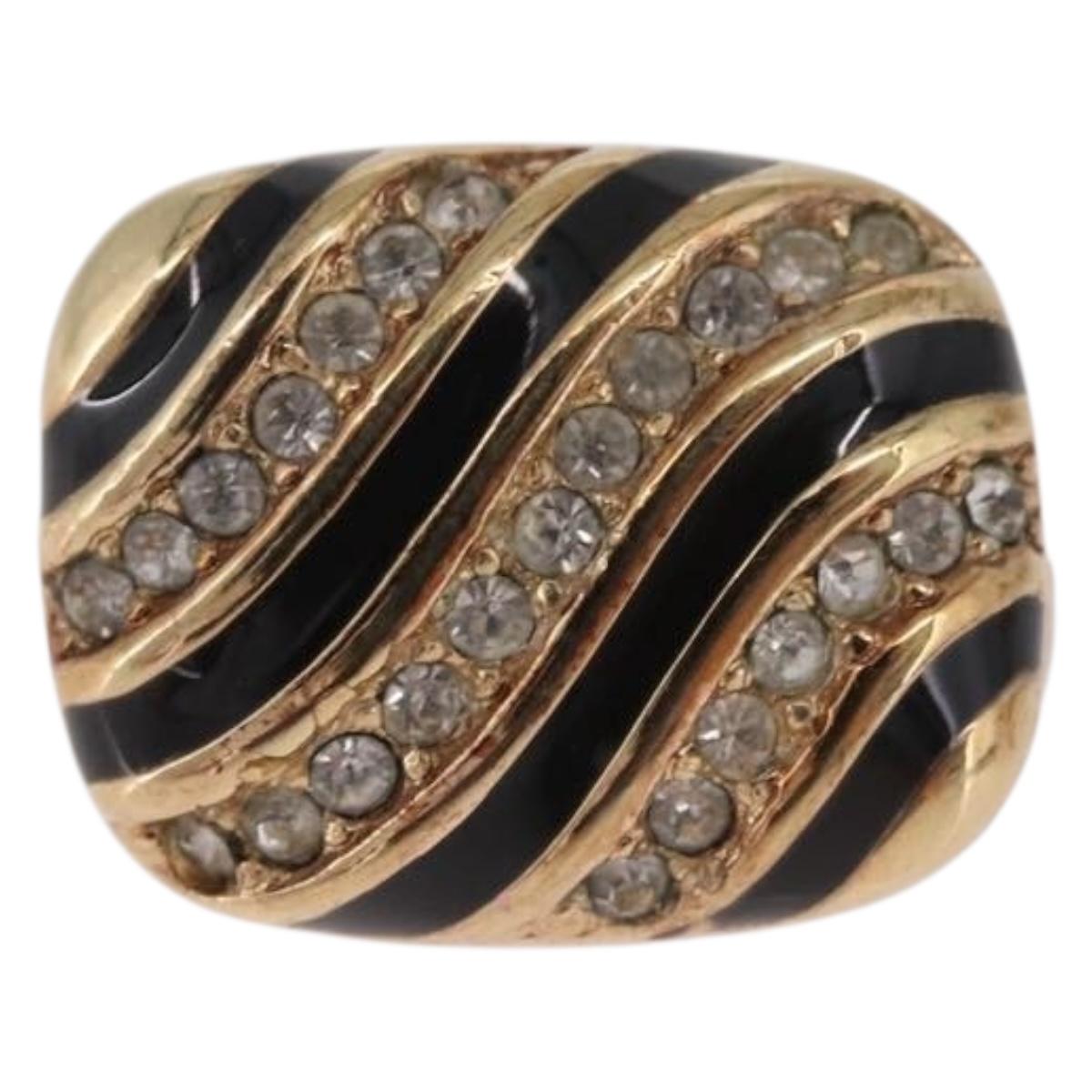 Christian Dior Earring Metal Gold Tone Auth ka7228