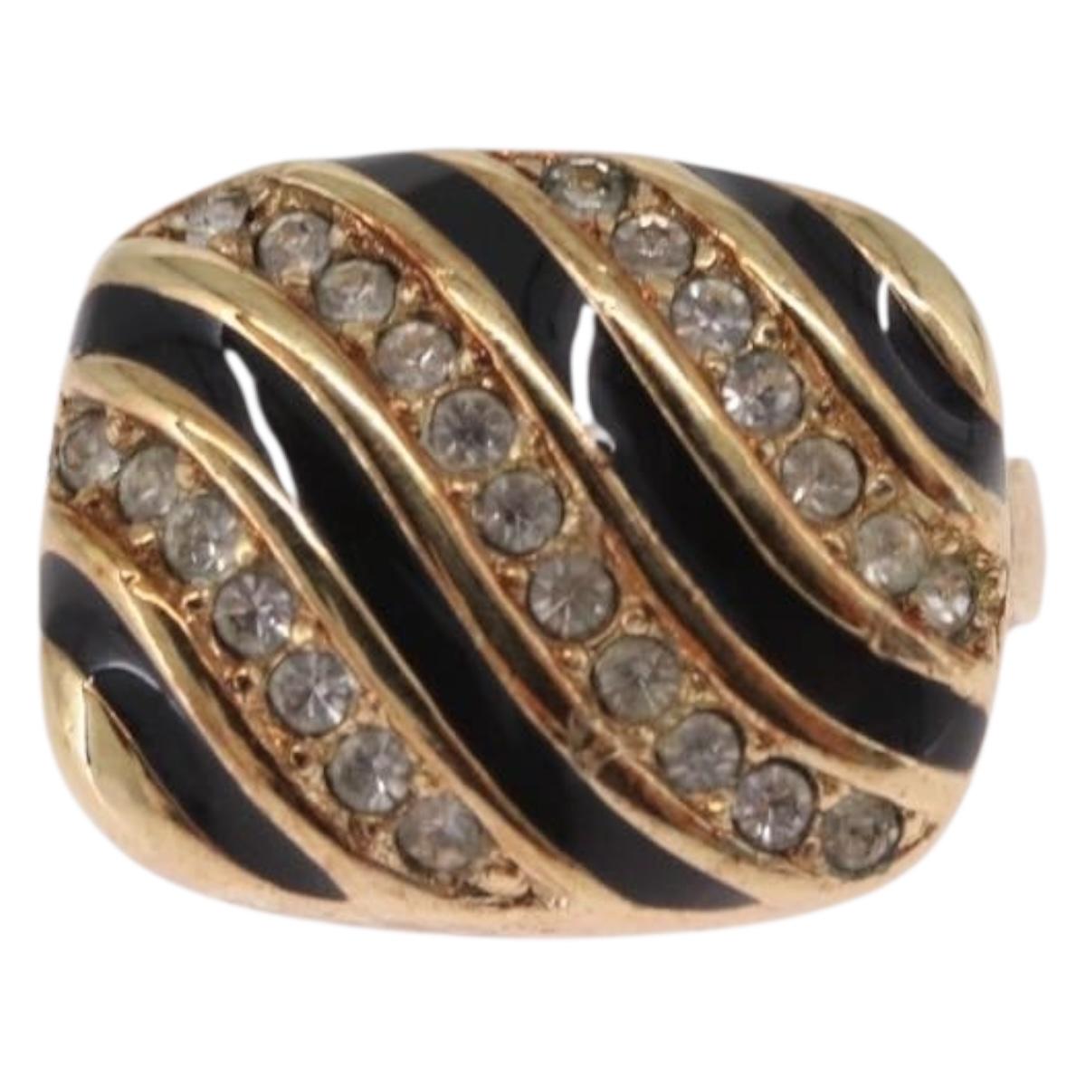 Christian Dior Earring Metal Gold Tone Auth ka7228