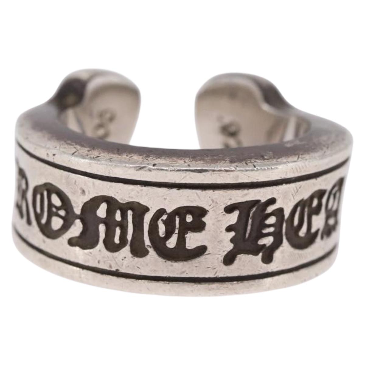 Chrome Hearts Scroll label Ring Ag925 Silver #10(JP Size) Auth ka7229M