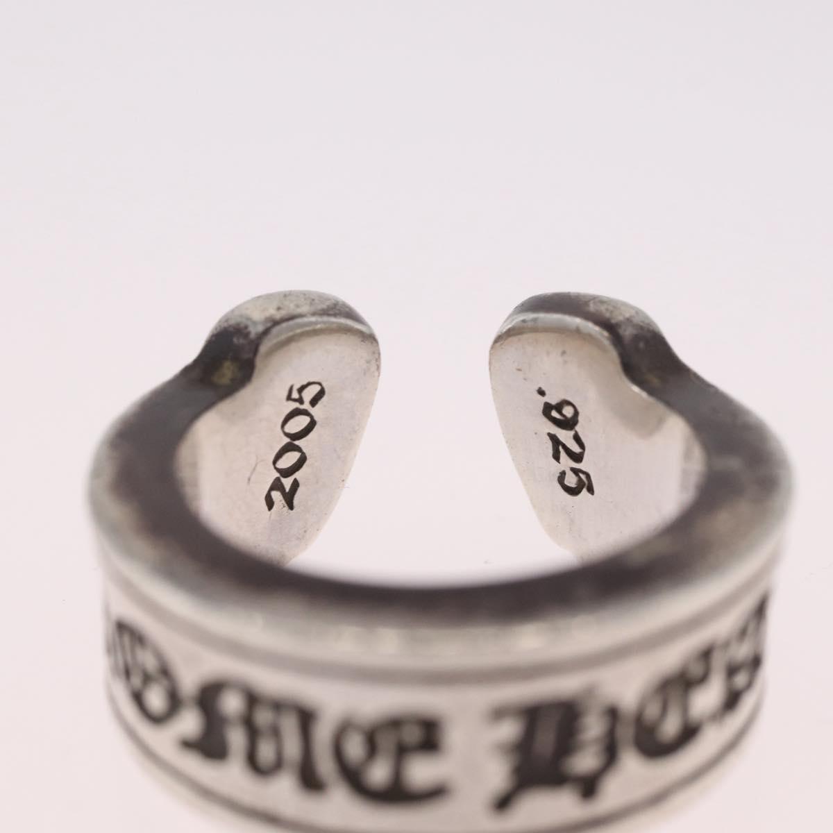 Chrome Hearts Scroll label Ring Ag925 Silver #10(JP Size) Auth ka7229M