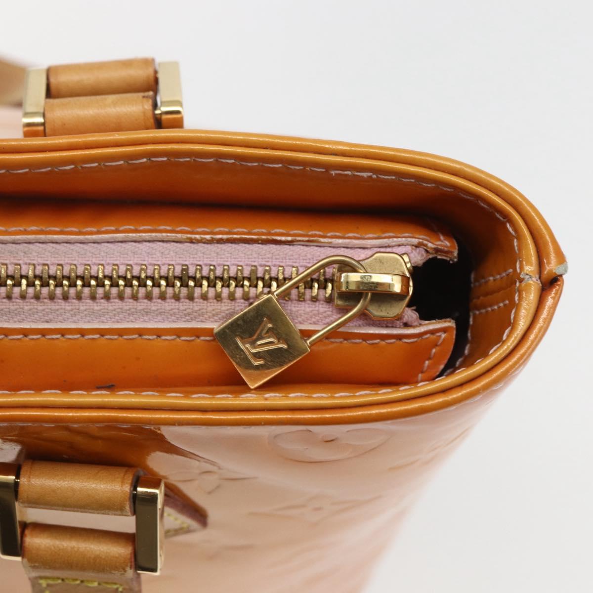 LOUIS VUITTON Monogram Vernis Houston Bag Marshmallow Pink M91302 LV Auth ka723