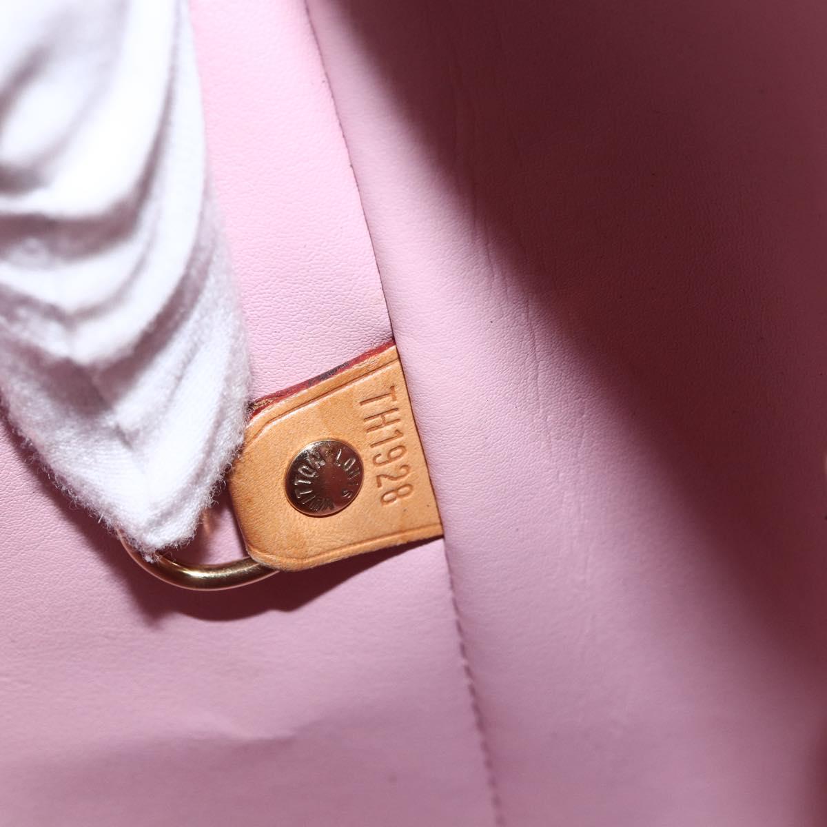 LOUIS VUITTON Monogram Vernis Houston Bag Marshmallow Pink M91302 LV Auth ka723