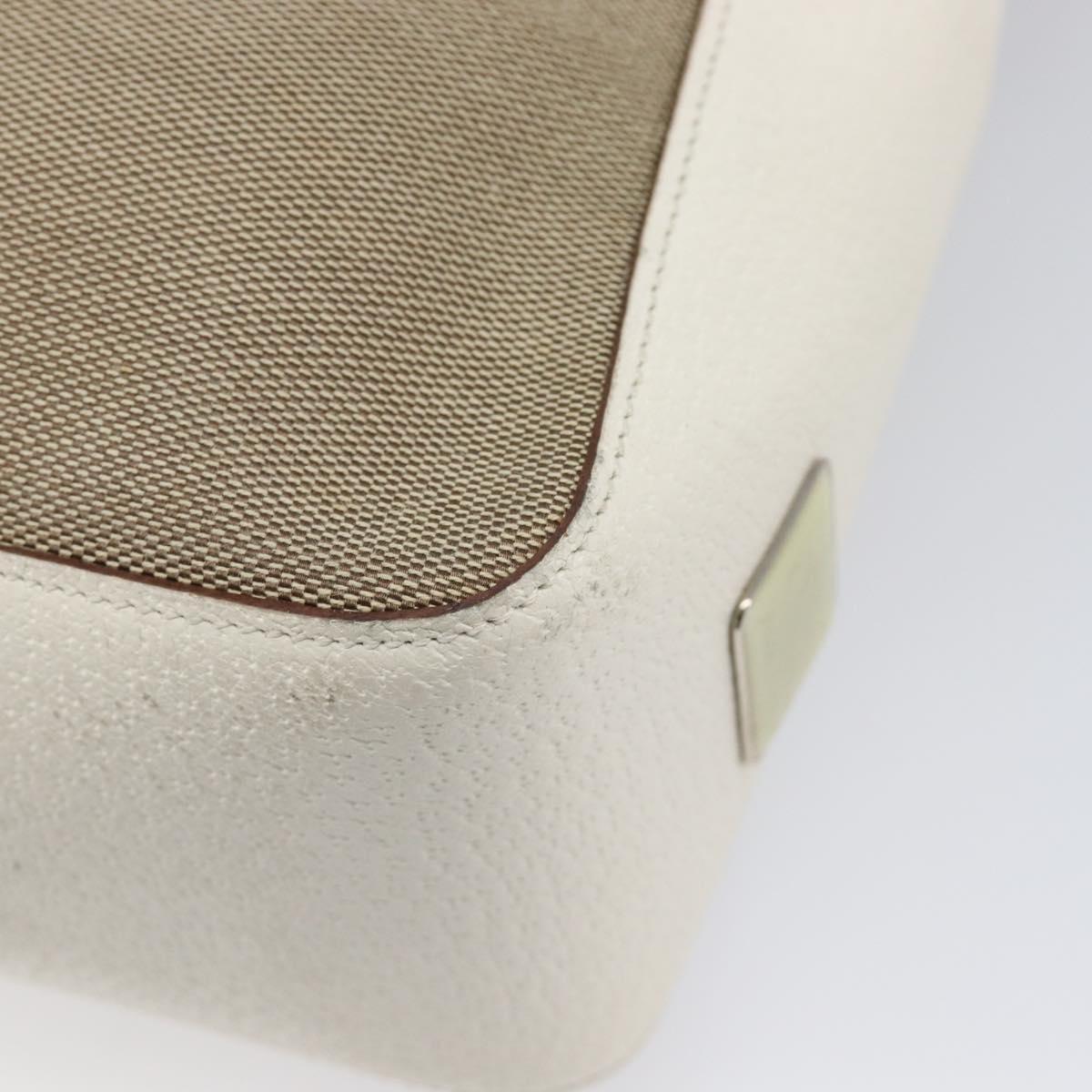 GUCCI Shoulder Bag Canvas Beige Silver 001 3766 Auth ka7233A