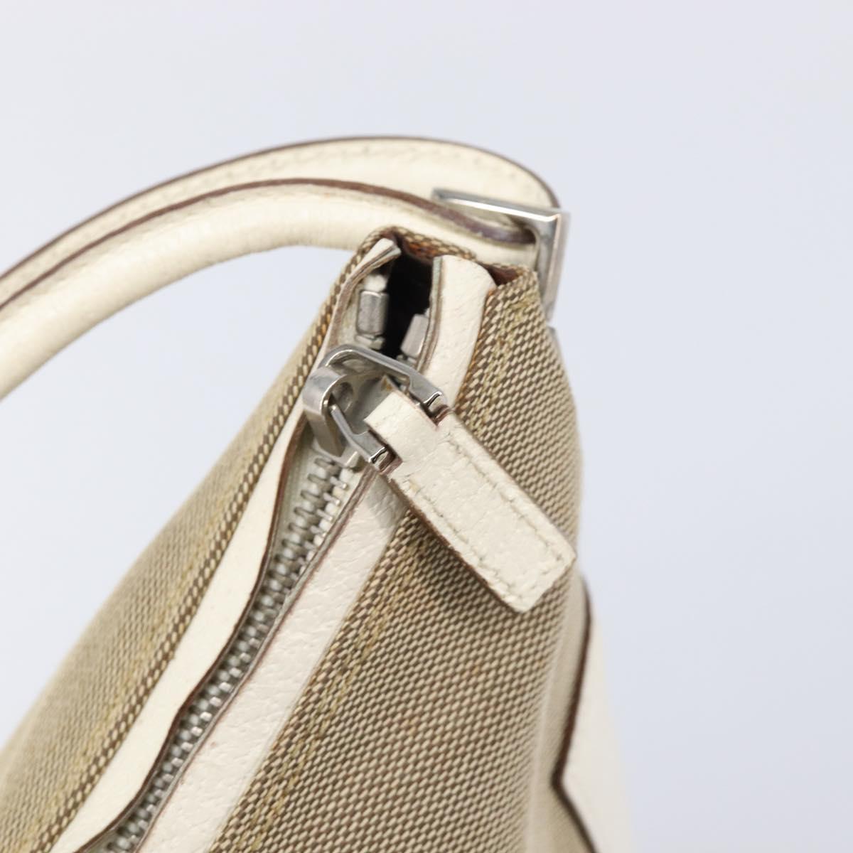 GUCCI Shoulder Bag Canvas Beige Silver 001 3766 Auth ka7233A