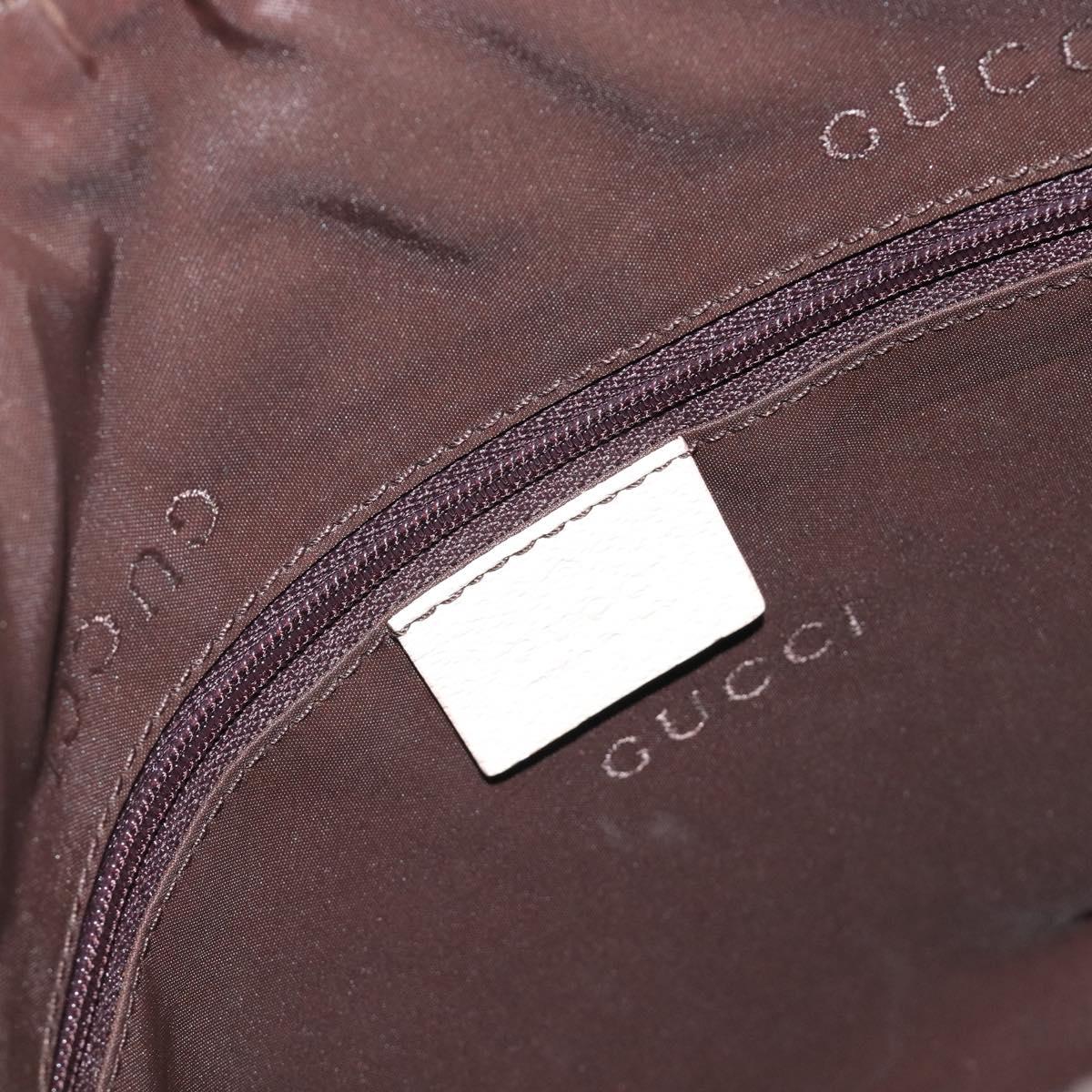 GUCCI Shoulder Bag Canvas Beige Silver 001 3766 Auth ka7233A