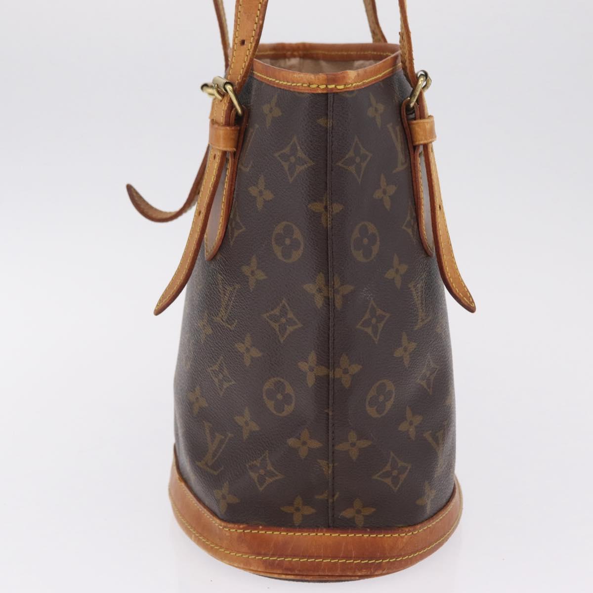 LOUIS VUITTON Monogram Bucket PM Shoulder Bag M42238 LV Auth ka7236