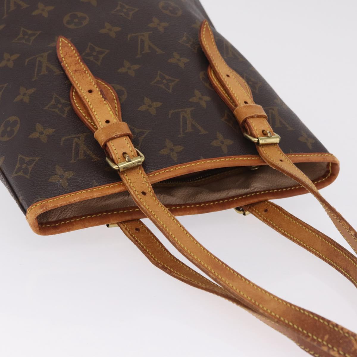 LOUIS VUITTON Monogram Bucket PM Shoulder Bag M42238 LV Auth ka7236