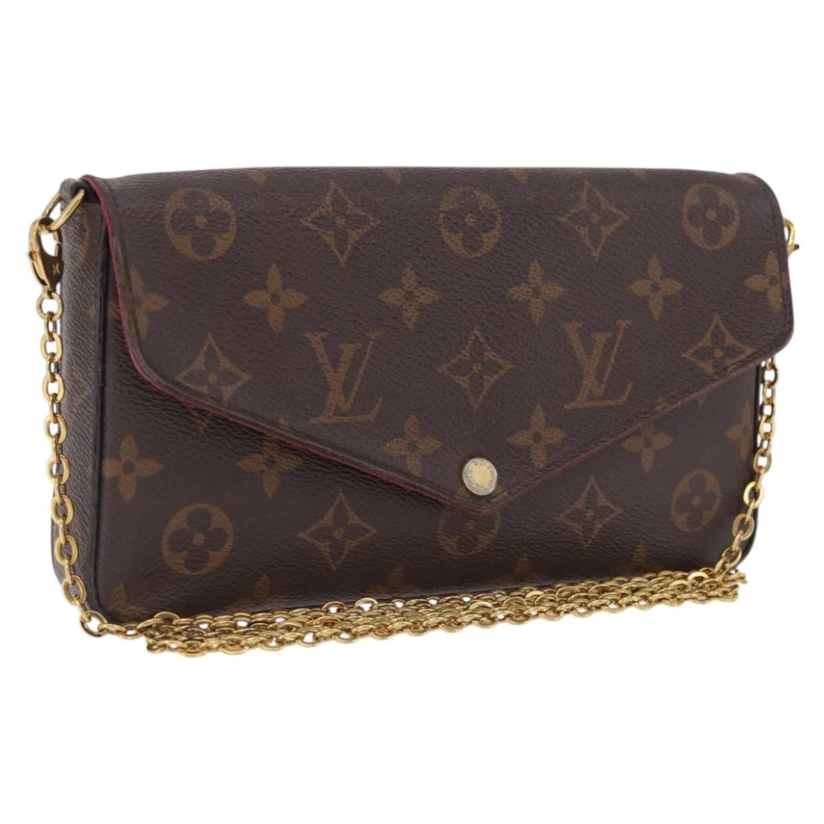LOUIS VUITTON Monogram Wallet Pochette Felice Bag M81896 LV Auth ka7238A