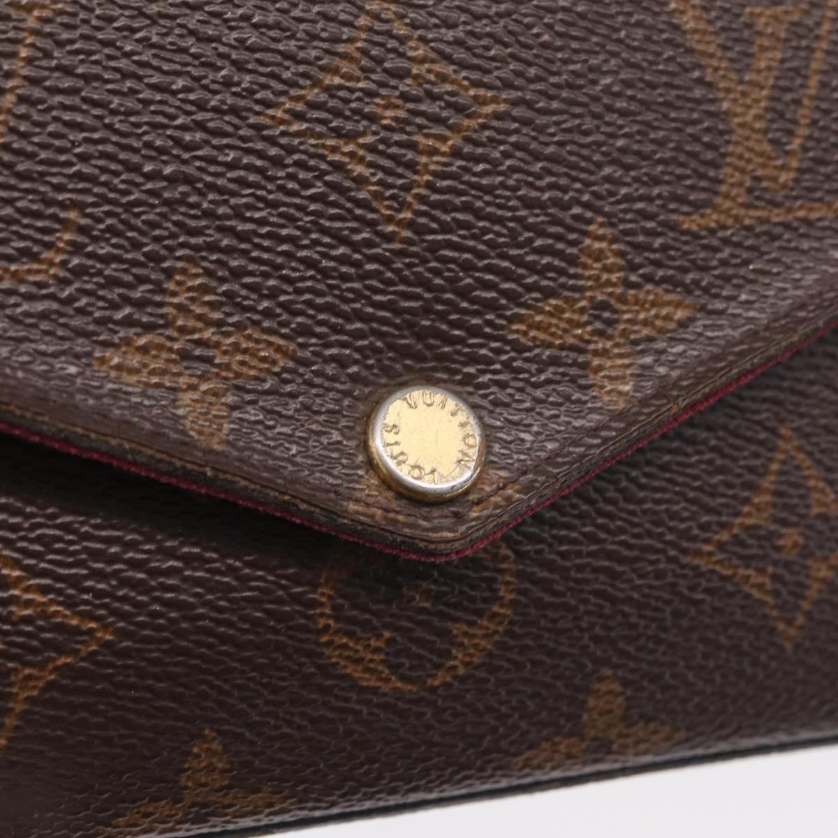 LOUIS VUITTON Monogram Wallet Pochette Felice Bag M81896 LV Auth ka7238A