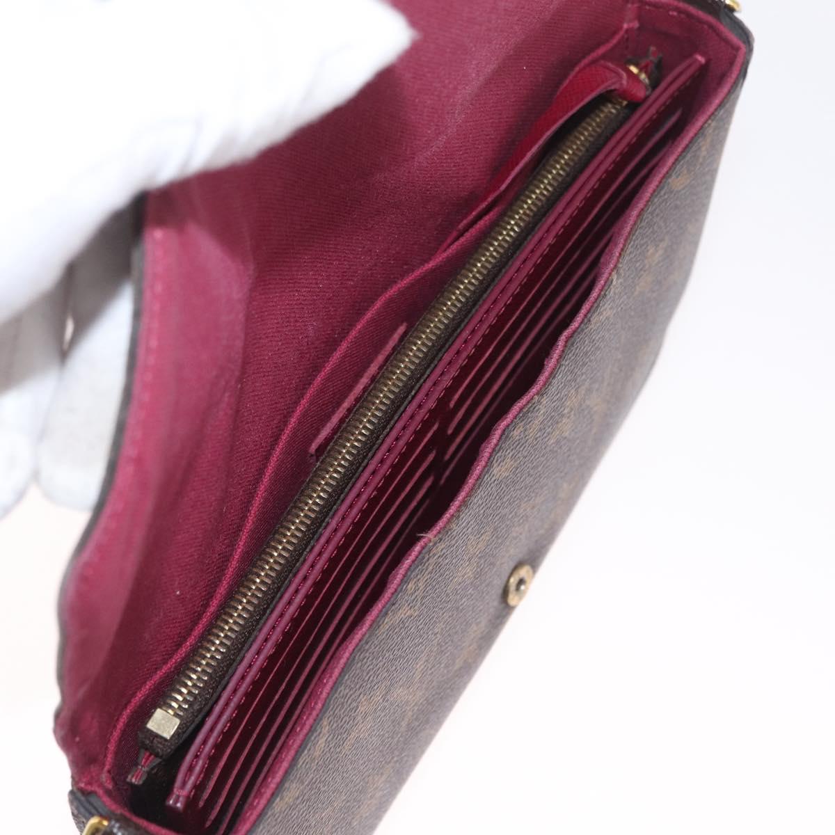 LOUIS VUITTON Monogram Wallet Pochette Felice Bag M81896 LV Auth ka7238A