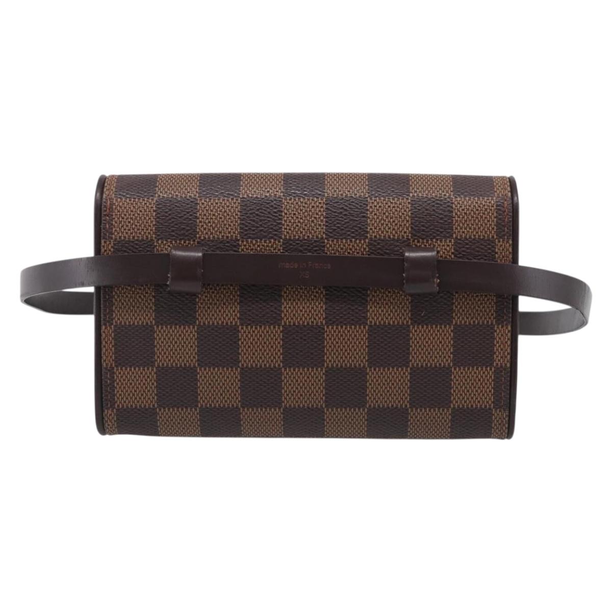 LOUIS VUITTON Damier Ebene Pochette Florentine Waist bag N51856 LV Auth ka7239