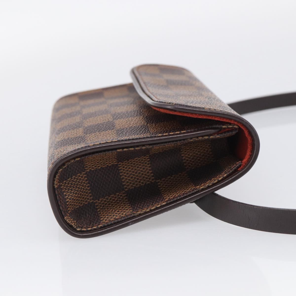 LOUIS VUITTON Damier Ebene Pochette Florentine Waist bag N51856 LV Auth ka7239