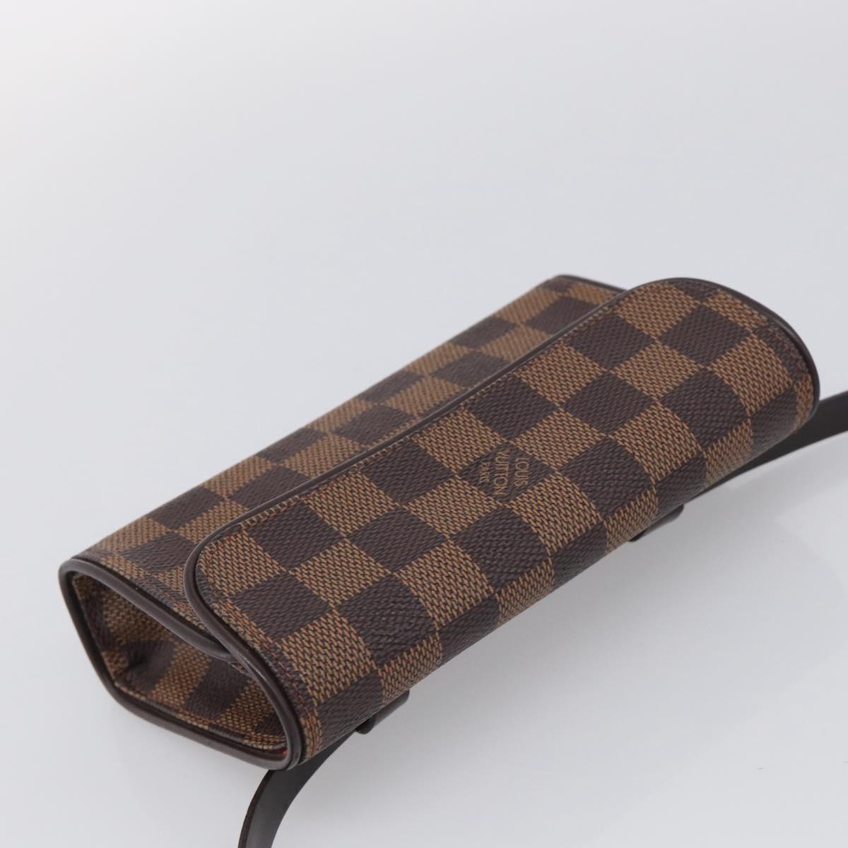 LOUIS VUITTON Damier Ebene Pochette Florentine Waist bag N51856 LV Auth ka7239