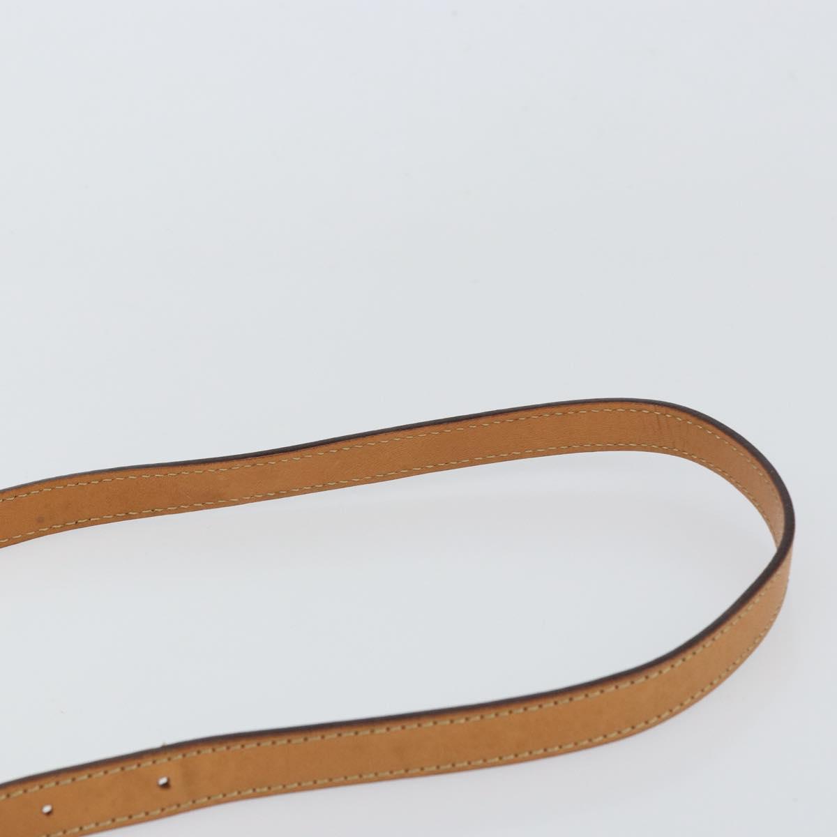 CELINE Macadam Canvas Shoulder Bag PVC Beige Gold Auth ka724