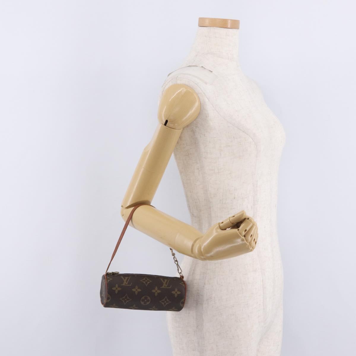 LOUIS VUITTON Monogram Papillon Pouch LV Auth ka7240