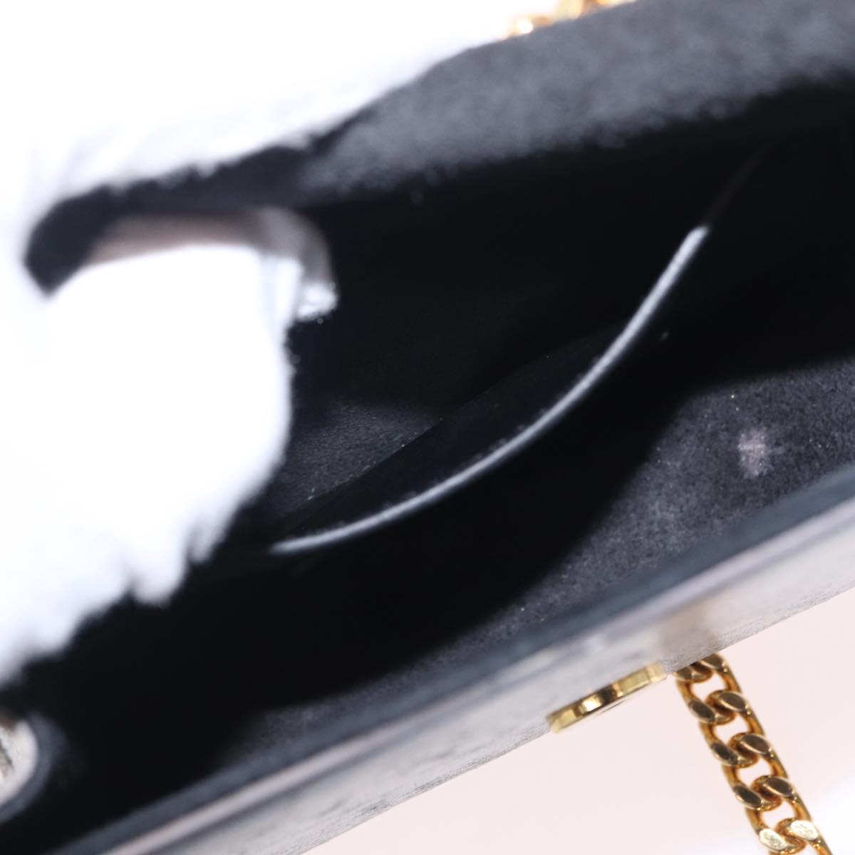 Saint Laurent Kate Tassel Chain Shoulder Bag Leather Silver Gold Auth ka7241A